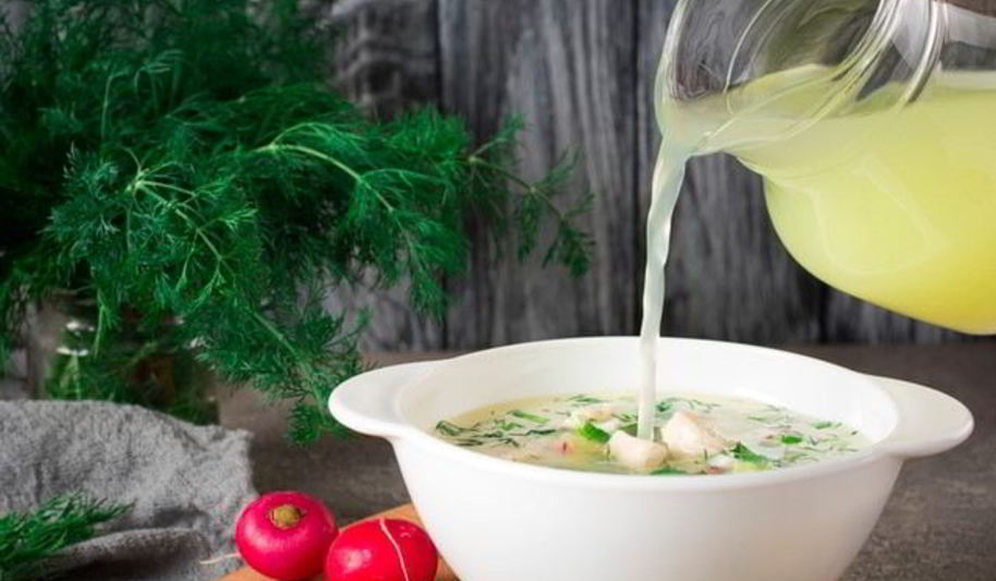 Рецепт деревенской окрошки на сыворотке