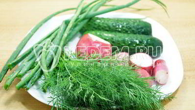 окрошка классическая с колбасой