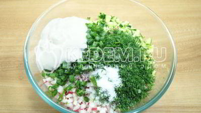 окрошка классическая с колбасой