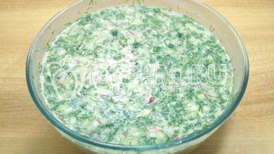 окрошка классическая с колбасой