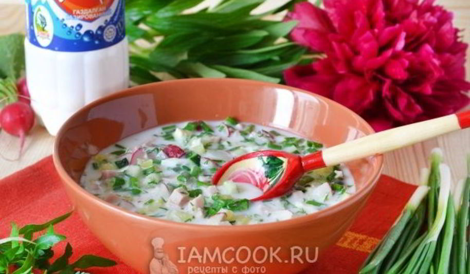 Рецепт окрошки на айране