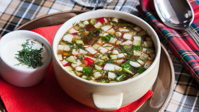 окрошка на имбирном квасе