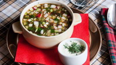 окрошка на имбирном квасе