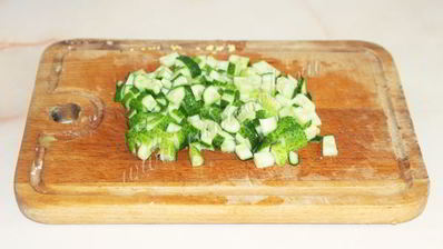 окрошка на кефире без колбасы