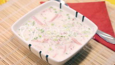 окрошка на кефире и минералке