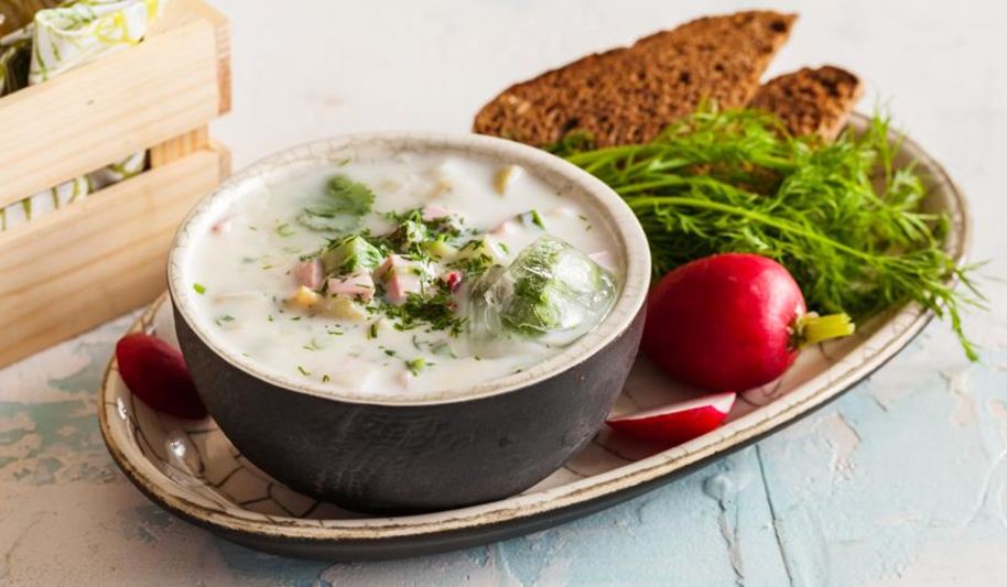 Рецепт окрошки на кефире