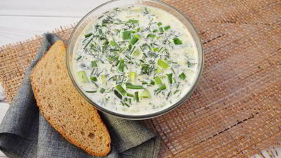 окрошка на хлебном квасе