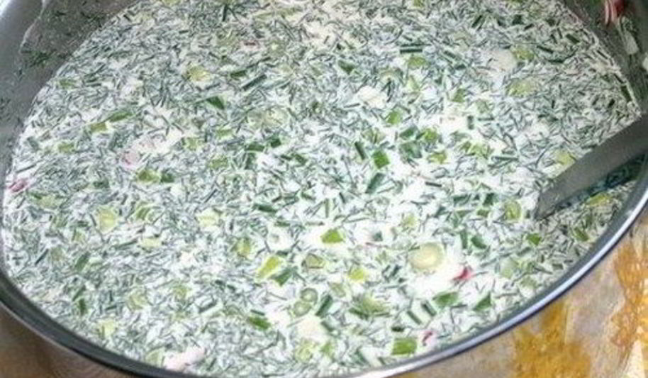 Рецепт окрошки на курином бульоне