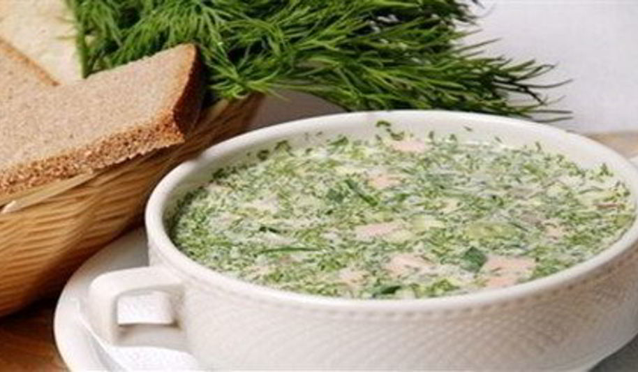 Рецепт окрошки на минеральной воде с кефиром