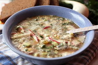 Окрошка на минеральной воде