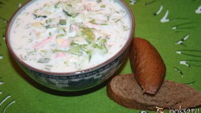 окрошка на сметане и айране