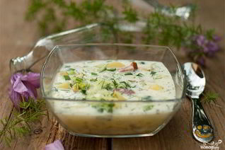 Окрошка на сметане