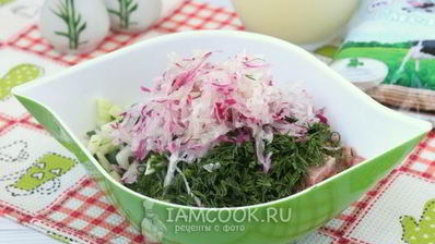 окрошка на сыворотке и сметане