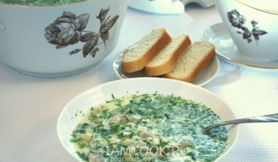 Рецепт окрошки на сыворотке с куриной грудкой