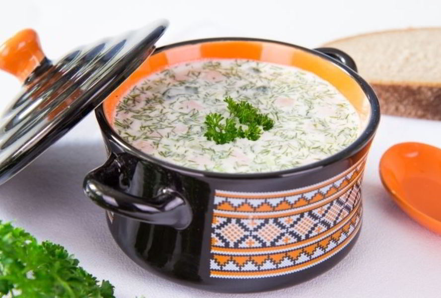 Окрошка на сыворотке