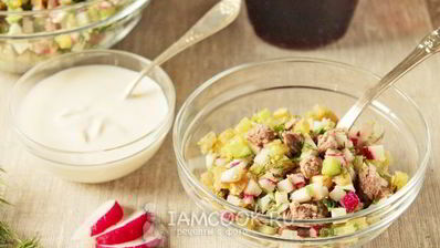 окрошка с говядиной