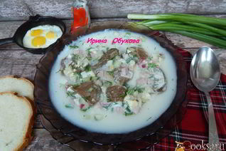 Окрошка с грибами