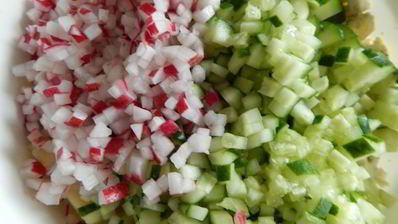 окрошка с грибами