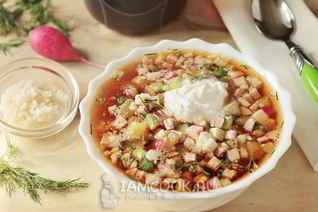 Окрошка с хреном