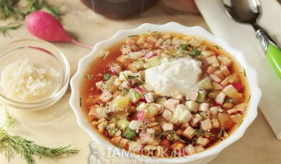 Рецепт окрошки с хреном