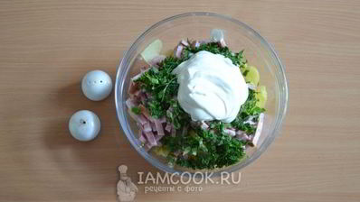 окрошка с колбасой на квасе