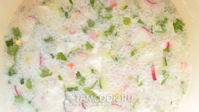 окрошка с колбасой на уксусе