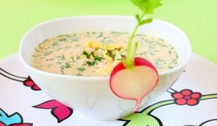 Рецепт окрошки с крабовыми палочками