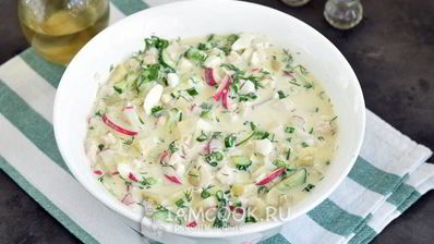 окрошка с куриной грудкой