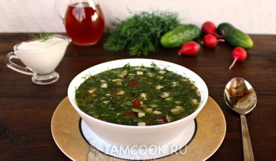 Рецепт окрошки с курицей на квасе