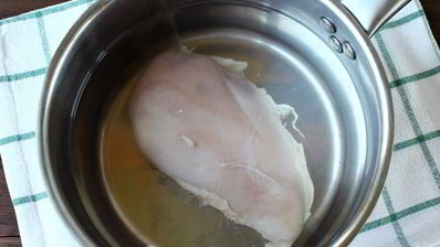 окрошка с курицей на квасе