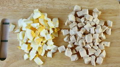 окрошка с курицей на квасе