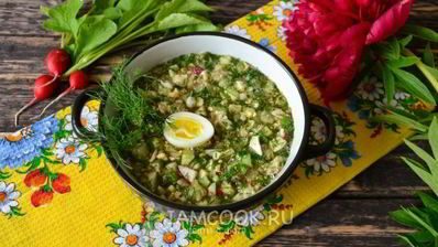 окрошка с редиской на квасе