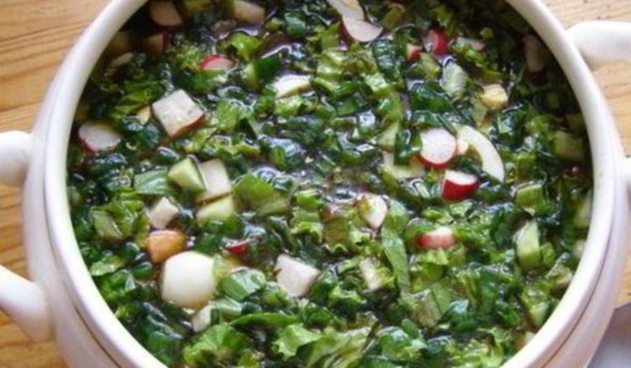 Рецепт окрошки с редисом на квасе