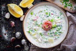 Окрошка с рыбой