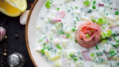 окрошка с рыбой