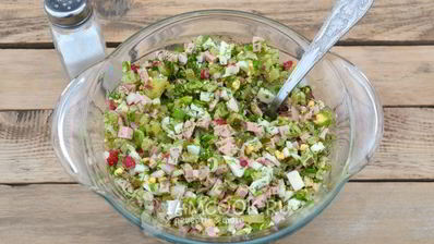 окрошка с солеными огурцами