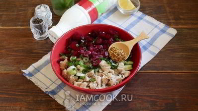 окрошка со свеклой на кефире