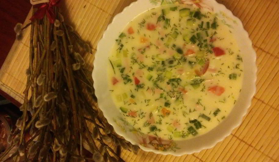 Рецепт окрошки весенней