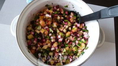 постная окрошка на квасе