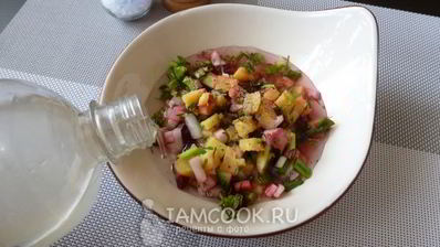 постная окрошка на квасе