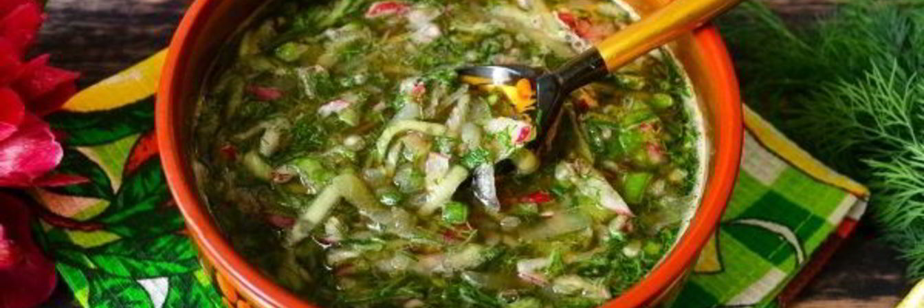 Вегетарианская окрошка на квасе