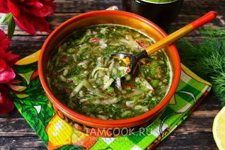 Вегетарианская окрошка на квасе