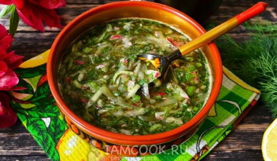 Рецепт вегетарианской окрошки на квасе