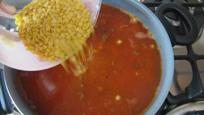 острый суп с фасолью