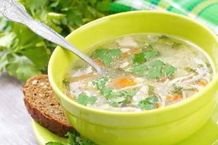 Быстрый овощной суп с вермишелью