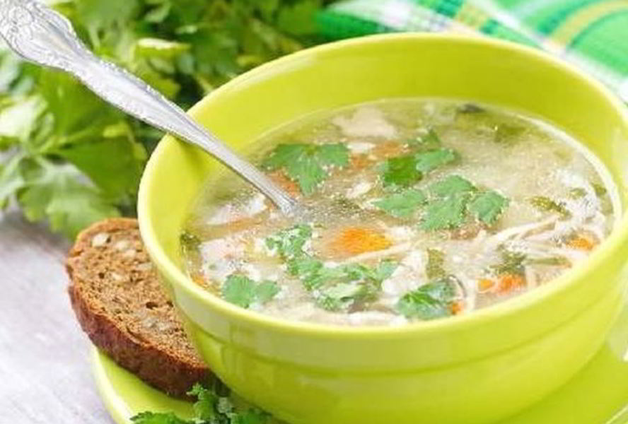 Быстрый овощной суп с вермишелью