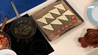 крем-суп из горбуши с овощами