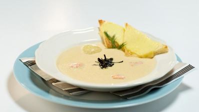 крем-суп из горбуши с овощами