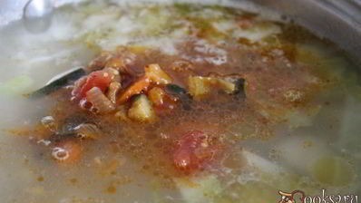 куриный суп с осенними овощами