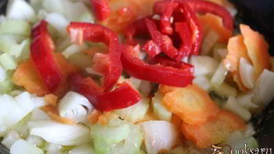 куриный суп с овощами и фарфалле